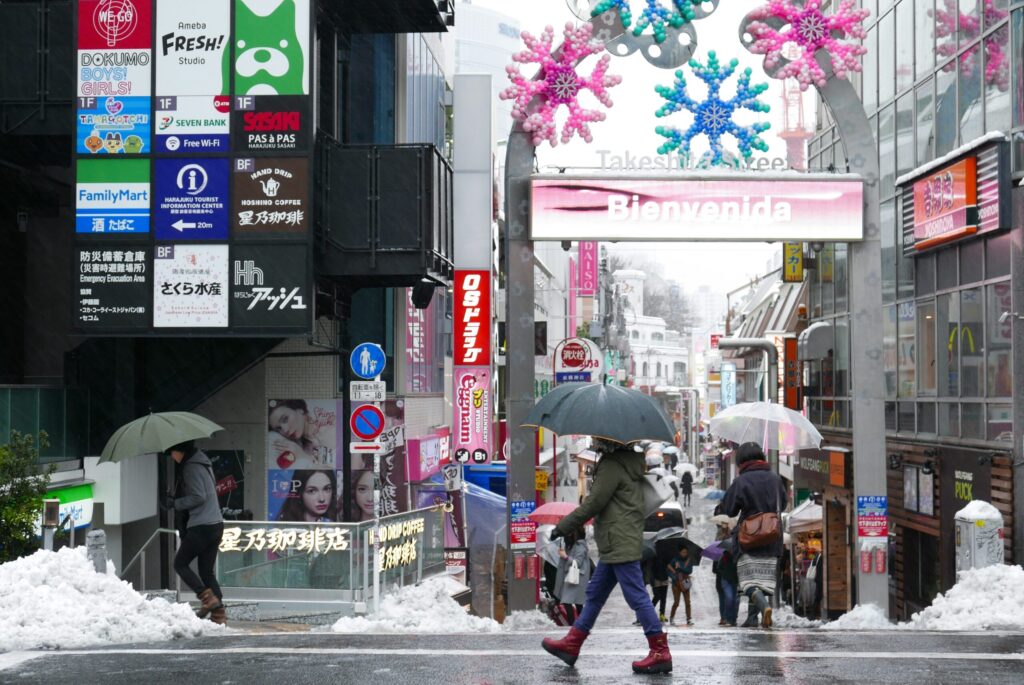 Takeshita street in winter